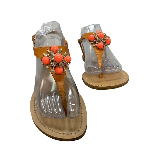 Antonio Mela Shoe 8M Bling Sandal T Stap Sling Back Ornamental Coral Women's - Bild 3 von 8
