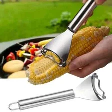 1 Corn Cob Peeler Stainless Steel Thresher Stripper Remover Kitchen Cutter Tool