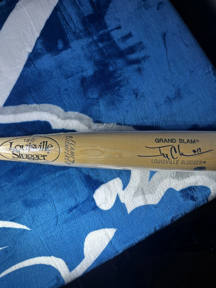 Autenticación de bate Becket Louisville Slugger firmado por Tony Clark Foto 2 de 4