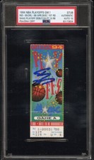 1994 SHAQUILLE O’NEAL SIGNED PLAYOFF DEBUT TICKET MAGIC/PACERS POP1 PSA💎AUTO 10