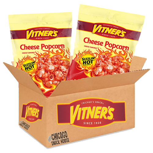Vitner's Sizzlin' Hot Cheese Popcorn 4 oz. Bags Chicago Snack House eBay