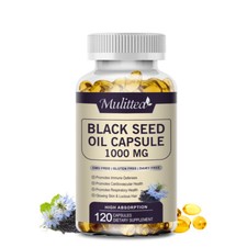 Black Seed Oil,Premium Cold Pressed,Non-GMO,Vegan,Premium Black Seed 120PCS