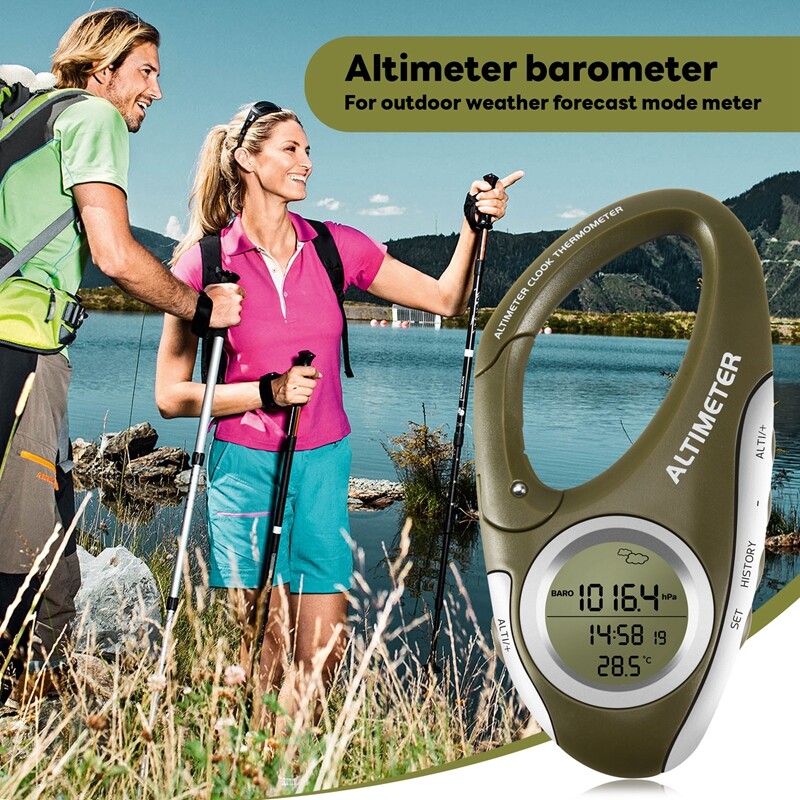 Electronic Altimeter Carabiner Altimeter Handheld Outdoor Fishing