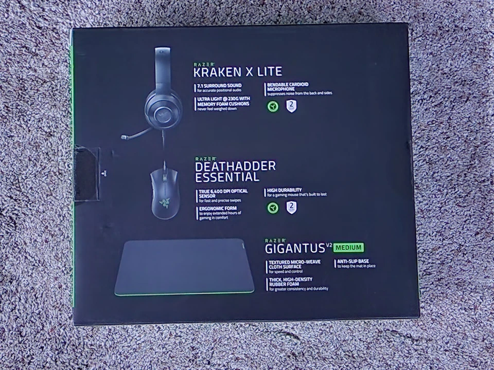 Razer Next Level Bundle - Kraken X Lite Gigantus Gaming Mat & Deathadder Mouse - Image 2 of 4