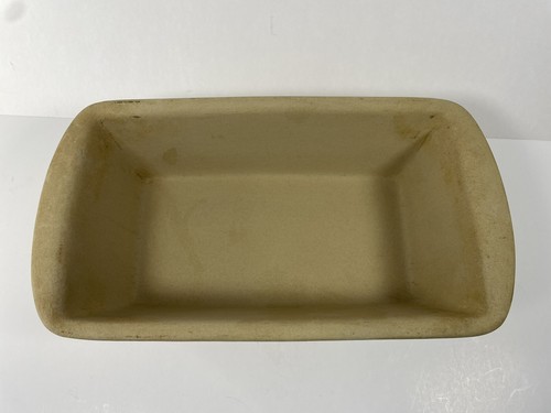 Pampered Chef Stoneware Loaf Bread Pan Stone Lightly Seasoned Vintage - Picture 2 of 8