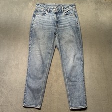 American Eagle Jeans Womens 4 Regular Highest Rise Mom Jean Blue Stretch Denim