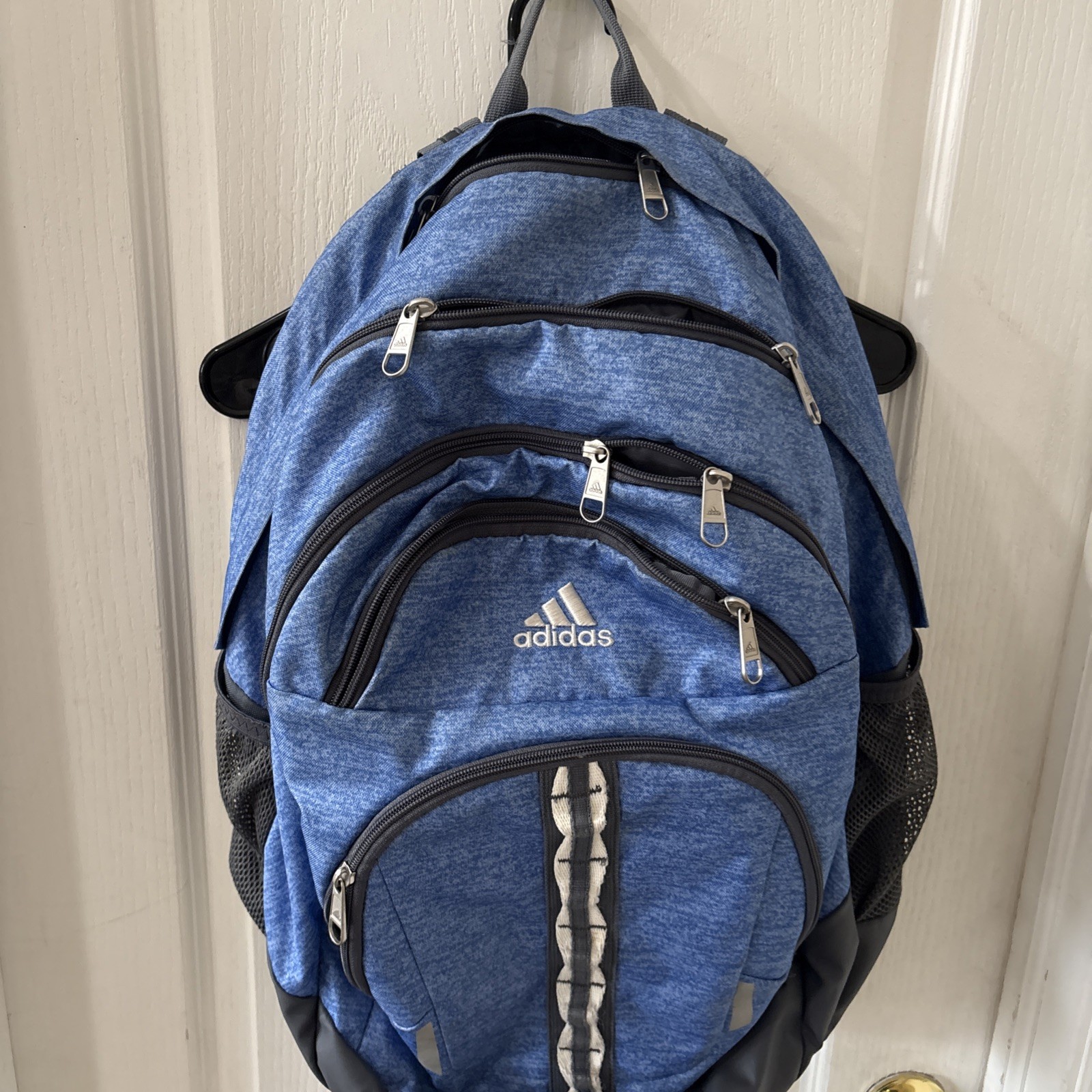 Adidas Blue Large Backpack Load Spring Laptop Poc… - image 1