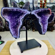 25LB Natural Brazil Amethyst Crystal wings Church Cathedral Geode Mineral