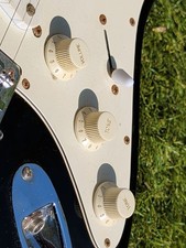 Vintage Fender Squier Bullet Stratocaster Electric Guitar, black Indonesia, strat