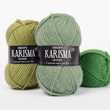 DROPS Karisma DK-weight wool yarn 50g balls multiple colors