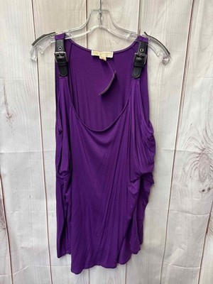 Michael Kors Women's Size XL Purple Cold Shoulder Top
