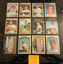 CALIFORNIA ANGELS CARD LOT 1969-1972 Topps Baseball...........12 DIFFERENT
