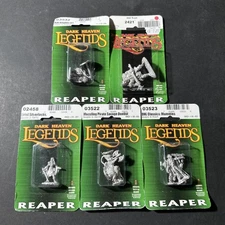 Reaper Miniatures: Lot Of 5 Unpainted Unassembled Sealed Figures (Metal) B2155