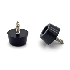 100 PCS Round Rubber Feet Non Slip Bumper With Screws 0.315x0.59 Inch Board