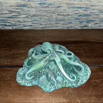 Octopus Wall Hanging Or Table Top Art Aqua Handmade