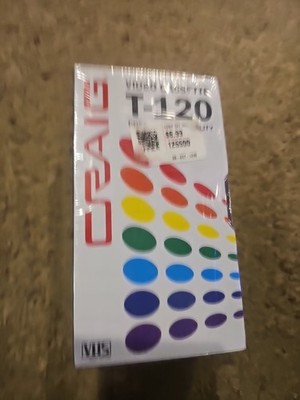 Craig Blank T-120 Premium High Quality VHS Video Cassette Tapes 3-Pack BRAND NEW