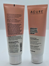 NEW 2pc Acure Seriously Soothing, Cleansing Cream, 4 oz USA MADE