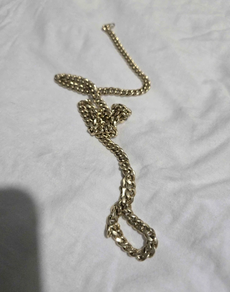 Cadena de eslabones Miami Cuban 10k 24 pulgadas broche de langosta 7 mm Foto 4 de 4