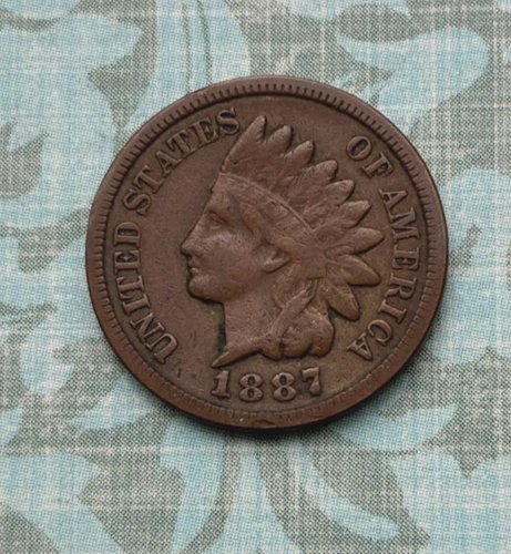 1887 IH penny w/ "Very Fine" details, visible LIBERTY,  1 diam.! in dark caramel