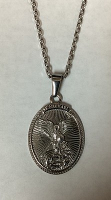 MEDALLA ACERO INOXIDABLE SAN MIGUEL ARCANGEL MEDAL ST MICHAEL PROTECTION FAVORS
