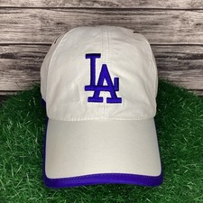 Los Angeles Dodgers Baseball Hat Cap White Adjustable '47 Clean Up Forward MLB