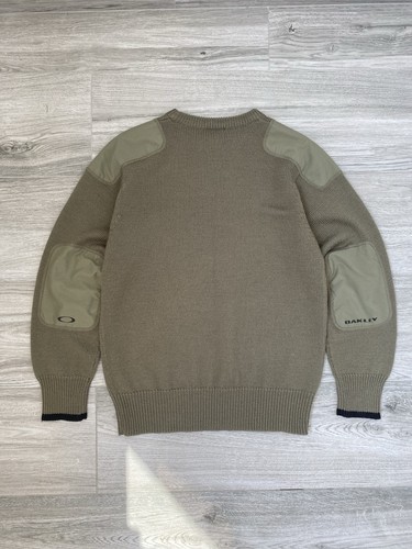 Oakley Military Style Nylon Elbows/Shoulders Sweater Olive Pullover Jumper Sz M - Picture 13 of 13