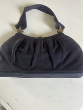 Vintage Black Fabric Evening Clutch Bag By Garay elegant grandma core