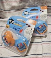 Tommee Tippee Summer Days Limited Edition Pacifiers Lot of Two - 2 packs 6-18 M