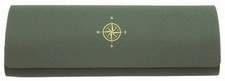 David Van Hagen Mens Compass Embossed Cloth and Glasses Case - Green