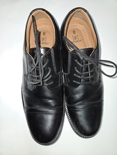 Men's George oxford top black shoe size 8 pre-owned dress shoe