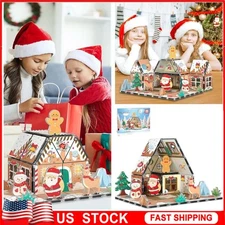 2025 Christmas Magnetic Tiles Gingerbread House Set - Santa Snowman Reindeer✅