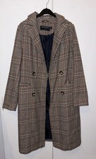 Eleganter Hahnentritt/Pepita Mantel Karo Covent Garden London, S/36 grau/braun