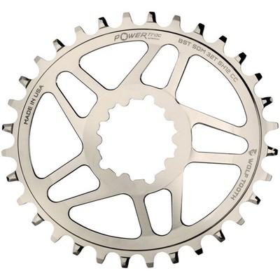 Elliptical Direct Mount Chainring - 32t, Nickel Plated OVAL-SDM32-BST-NI-SH12