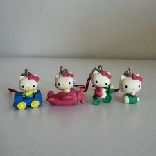 Hello Kitty Llavero Vintage Teléfono Dije Lote De 4 Triciclo Avión Coche