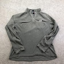 The North Face Sweater Womens Small Gray 1/4 Zip Fleece Mock Neck Hiking Top