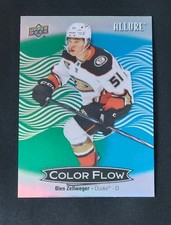 2024-25 Upper Deck Allure Olen Zellweger Green-Blue Color Flow Rookie Card CFL41