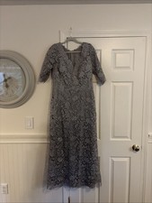 Marsoni By Colors Silver Mother Of The Bride Dress Size 14 Shortened