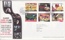 GB Stamps First Day Cover Carry On and Hammer films, cinema, TV, horror SHS 2008