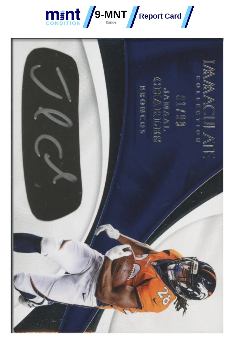 2017 IMMACULATE JAMAAL CHARLES EY-JC EYE BLACK AUTO 1/99 BRONCOS MCG 10