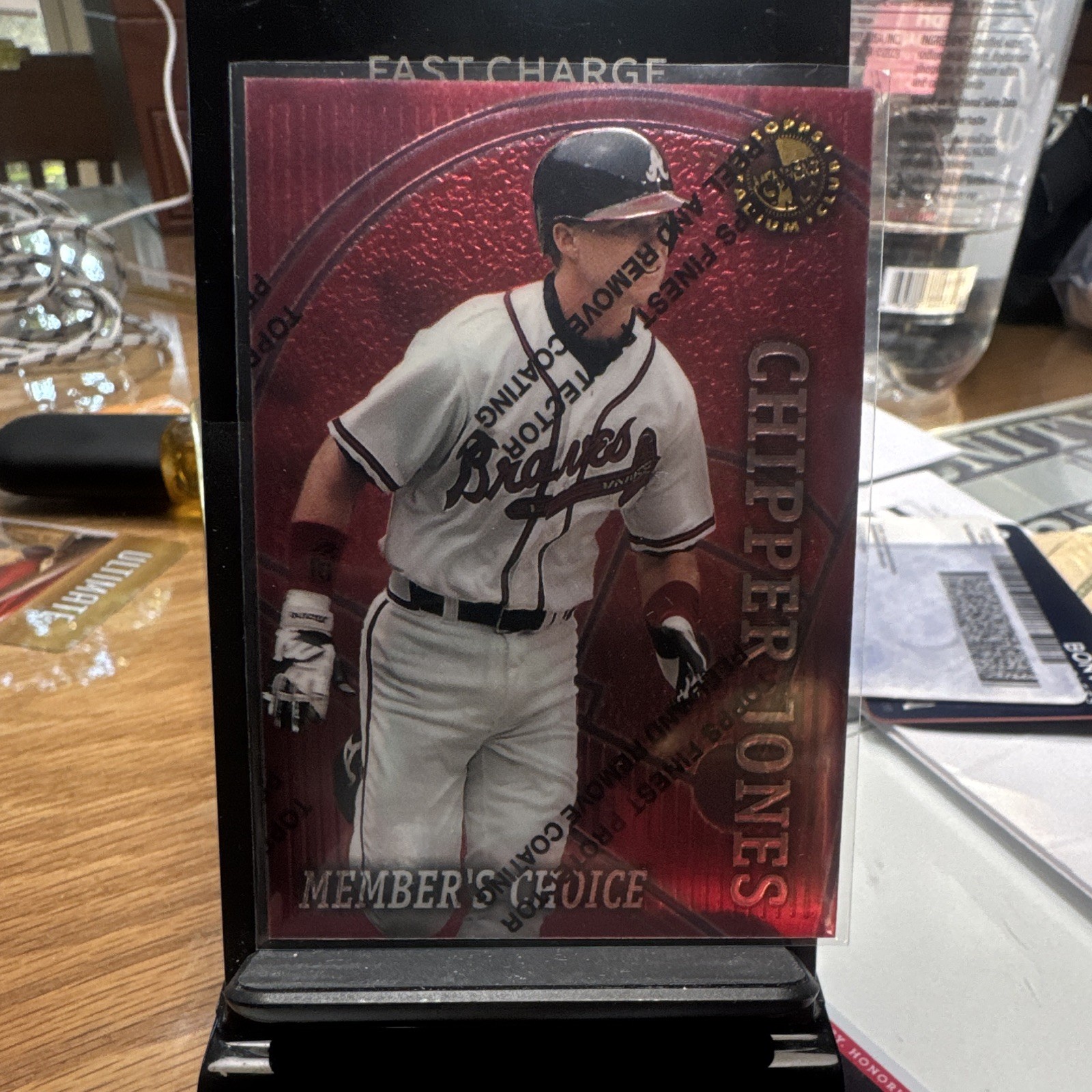 Topps Chipper Jones Atlanta Braves #48 1996 Finest Member's Choice Insert