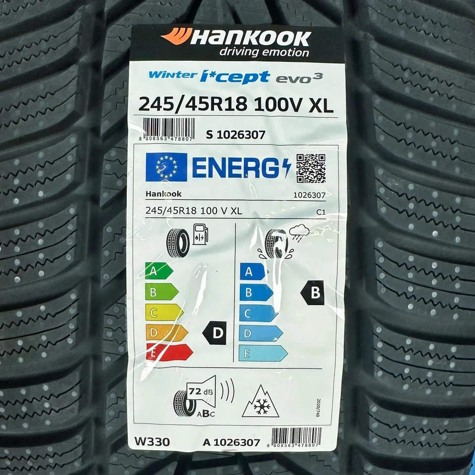 2x Winterreifen 245 45 R18 100V Hankook Winter I*cept evo 3 W330 DOT 25 NEU - Bild 2 von 2