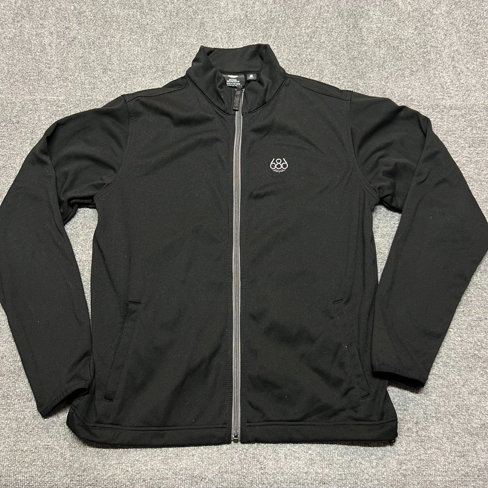 686 Men's Black Full Zip Jacket Size Small Mock Neck image 1