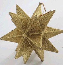Gold Glitter 3D Star Christmas Tree Ornament