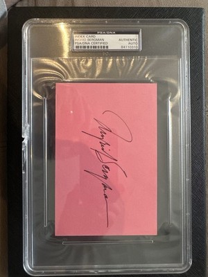 Ingrid Bergman handsignierte Karteikarte PSA zertifiziert Ikone Casablanca Star