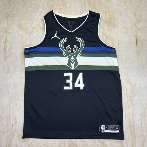 USED LG Giannis Antetokounmpo Milwaukee Bucks Nike Jordan Statement Jersey