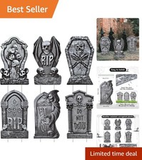 Spooky 6-Piece Tombstone Signs - Perfect for Haunted Houses and Parties