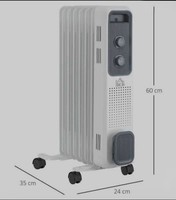 HOMCOM Oil Filled  Radiator Heater White Model 820-274 New in box.