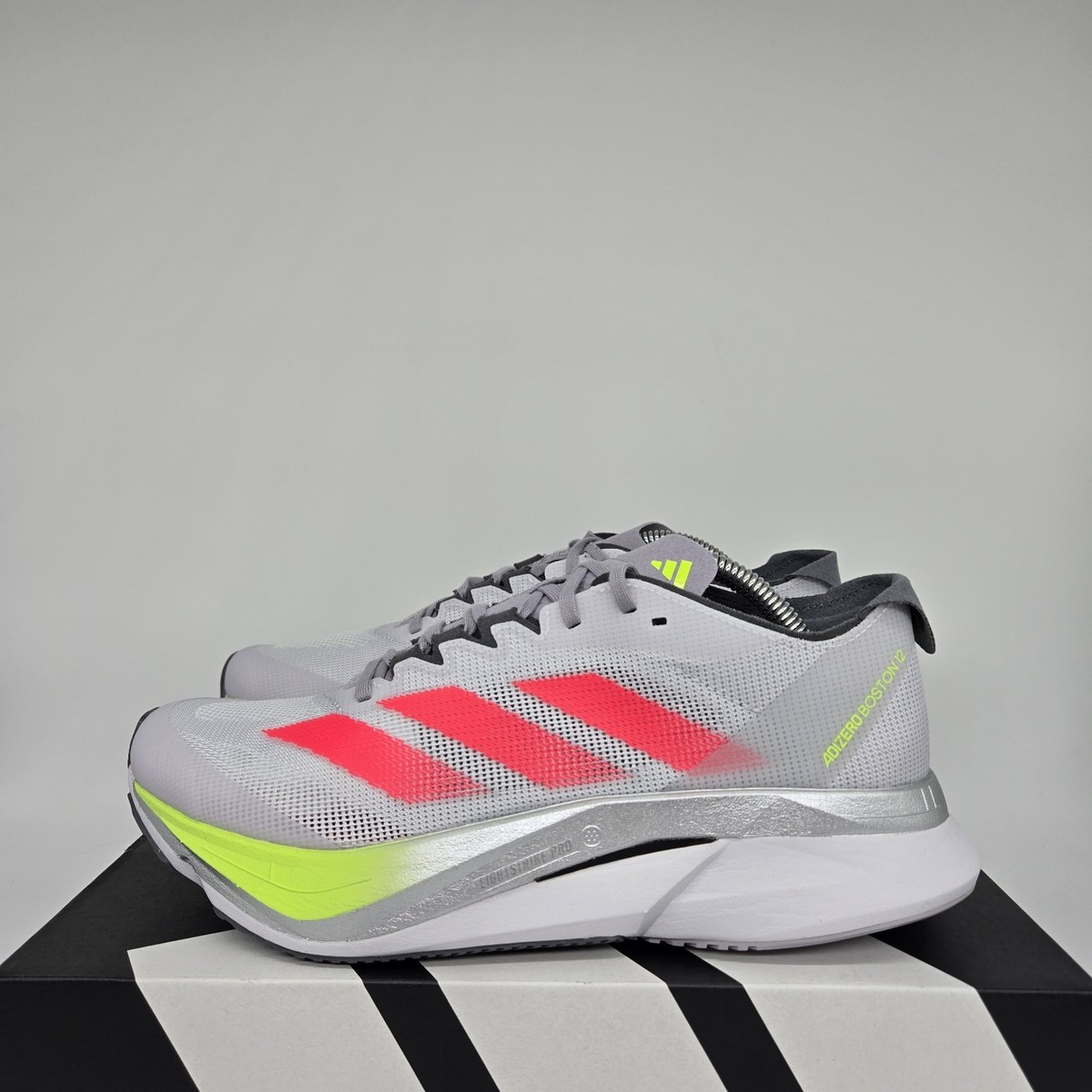 Buy adidas Women's Adizero Boston 12 JI4473 Grey Red Lemon Running