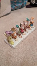 Snow White & The Seven Dwarfs Ceramic Toast Rack Clover Vintage Walt Disney 