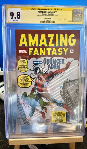 Amazing Fantasy 15 Turkish Edition CGC 9.8 Signed & Sketched By Gorkem Demir
